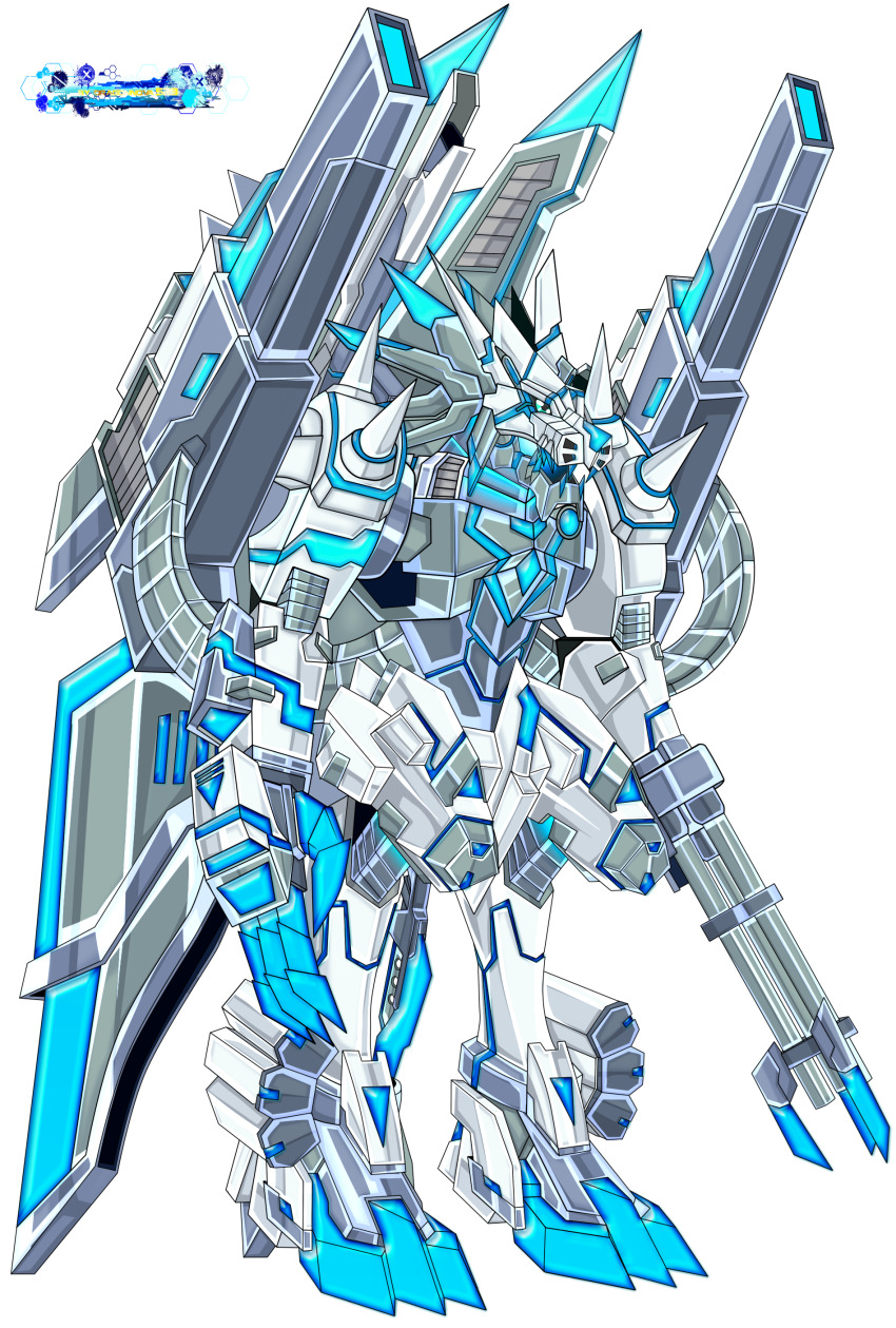 1boy absurdres cyborg digimon highres male_focus metalgarurumon metalgarurumon_x-antibody original solo spikes wolf