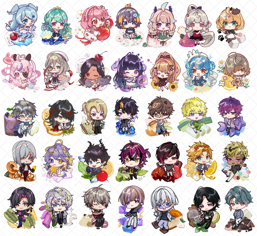 6+boys 6+girls :3 :d :o ^_^ ahoge aia_amare alban_knox animal_ears animal_hat apron arm_up aster_arcadia beret black_hair black_hakama black_jacket black_pants black_pantyhose black_shirt black_shoes blonde_hair blue-tinted_eyewear blue_dress blue_eyes blue_hair blue_jacket blue_skirt blueberry book braid brown_eyes brown_hair brown_jacket brown_shirt character_request check_character cherry chibi closed_eyes closed_mouth collared_shirt commentary_request crescent cup dark-skinned_female dark-skinned_male dark_skin doppio_dropscythe dress earrings elira_pendora enna_alouette eyepatch eyewear_on_head fake_animal_ears finana_ryugu fish_hair_ornament flower food food_request freodore_(nijisanji) fruit fulgur_ovid glasses green_dress green_eyes green_hair grey_eyes grey_hair grey_jacket grey_pants grey_shirt hair_between_eyes hair_ornament hair_over_one_eye hakama hakama_skirt hat heart heart_ahoge heterochromia highres holding holding_book holding_cup holding_food horns ice ice_cube ike_eveland jacket japanese_clothes jewelry juliet_sleeves kaelix_debonair klara_charmwood kotoka_torahime latte_art long_hair long_sleeves luca_kaneshiro macaron maria_marionette meloco_kyoran millie_parfait mug multicolored_hair multiple_boys multiple_girls nijisanji nijisanji_en one_eye_closed open_book open_mouth orange-tinted_eyewear orange_hair pants pantyhose parted_lips petra_gurin pince-nez pink_hair pinstripe_pattern pinstripe_shirt pudding puffy_sleeves puracotte purple_eyes purple_hair purple_jacket purple_shirt rabbit_ears rabbit_hat red_dress red_eyes red_hair red_pants reimu_endou ren_zotto rosemi_lovelock ryoma_barrenwort scar scar_on_face scarle_yonaguni seashell seible_(nijisanji) shell shirt shoes short_sleeves shu_yamino single_braid sitting skirt smile sonny_brisko spring_onion star_(symbol) star_hair_ornament strawberry streaked_hair striped_clothes striped_shirt striped_skirt tinted_eyewear twisty_amanozako two-tone_hair uki_violeta v vantacrow_bringer ver_vermillion vertical-striped_clothes vertical-striped_shirt vertical-striped_skirt very_long_hair vezalius_bandage virtual_youtuber vox_akuma water white_apron white_dress white_flower white_hat yellow_eyes yu_q._wilson zeal_ginjoka
