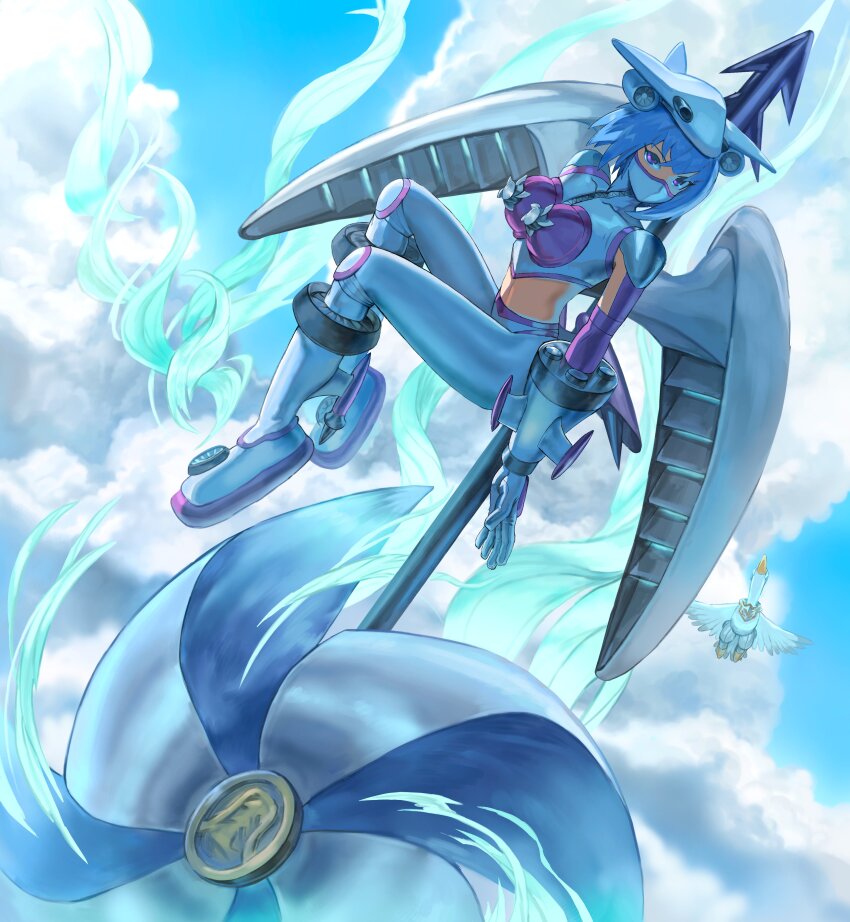 absurdres digimon digimon_(creature) digimon_frontier highres jetsilphymon swanmon tagme
