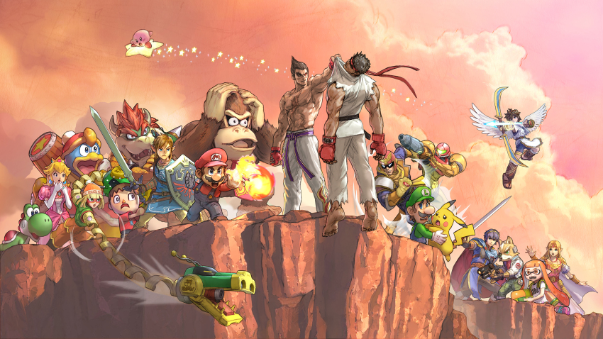 5girls 6+boys aiming angel angry animal_crossing animal_ears arm_cannon arm_up armor arms_(game) arrow_(projectile) artist_request backpack bag barefoot beanie behind_another belt big_nose bike_shorts black_belt black_eyes black_gloves black_hair black_leggings blonde_hair blue_cape blue_eyes blue_fur blue_hair blue_jacket blue_pants blunt_bangs blush_stickers body_fur bow_(weapon) bowser bracelet breastplate breasts brooch brown_footwear brown_fur brown_hair brown_pants cape captain_falcon circlet clenched_hands clenched_teeth cliff closed_mouth clothes_grab clothes_writing cloud coat collar_grab collarbone constricted_pupils creatures_(company) crossed_arms crossover crown domino_mask donkey_kong donkey_kong_(series) donkey_kong_country dougi dress earrings elbow_gloves everyone f-zero facial_hair fangs feathered_wings feet finger_on_trigger fingerless_gloves fire fire_emblem fireball flame_print flat_chest flying flying_sweatdrops fox_boy fox_ears fox_mccloud fox_tail from_behind full_body fur-trimmed_coat fur_trim furry game_freak gen_1_pokemon gloves glowing gold gradient_hair green_eyes green_headwear green_pants green_shirt green_vest grin bad_tag bad_tag gun hair_intakes hairband hammer hand_to_own_mouth hand_up handgun hands_on_own_head hands_up hat headgear helmet heterochromia highres holding holding_bow_(weapon) holding_gun holding_hammer holding_shield holding_sword holding_weapon horns hug huge_weapon hylian_shield ink_tank_(splatoon) inkling inkling_(language) inkling_girl inkling_player_character jacket jewelry karate_gi kid_icarus king_dedede kirby kirby_(series) laurel_crown leggings legs_apart link long_hair long_sleeves looking_at_another luigi mario mario_(series) marth_(fire_emblem) martial_arts_belt mask master_sword matching_hair/eyes meme metroid min_min_(arms) mishima_kazuya multicolored_hair multiple_boys multiple_girls muscular muscular_male mustache namco necklace necktie neckwear_grab nervous nintendo nipples official_art open_clothes open_jacket open_mouth orange_eyes orange_hair orange_headwear orange_shirt orange_shorts outdoors outstretched_arm overalls own_hands_together pants pelvic_curtain pikachu pink_dress pink_shoes pink_sky pit_(kid_icarus) pointy_ears pokemon pokemon_(creature) pom_pom_(clothes) power_armor princess_peach princess_zelda puffy_short_sleeves puffy_sleeves red_coat red_eyes red_gloves red_hair red_hairband red_headwear red_neckwear red_scarf red_shirt running ryu_(street_fighter) samus_aran sandals scar scar_on_arm scar_on_chest scar_on_face scared scarf scouter second-party_source shield shirt shoes short_hair short_sleeves shorts shoulder_armor sidelocks sky sleeveless sleeveless_shirt small_breasts smile sneakers sparkle spiked_bracelet spikes splatoon_(series) splattershot_(splatoon) standing star_(symbol) star_fox street_fighter sunset super_smash_bros. surprised sweatdrop sword tail teeth tekken tentacle_hair tentacles the_legend_of_zelda the_legend_of_zelda:_a_link_between_worlds thick_eyebrows tiara tongue torn_clothes tunic twintails two-handed two-handed_handgun_grip two-sided_cape two-sided_fabric two-tone_fur unconscious v-shaped_eyebrows vambraces vest villager_(animal_crossing) warp_star weapon white_cape white_fur white_gloves white_jacket white_pants white_shirt white_wings wide-eyed wings yellow_gloves yellow_scarf yoshi