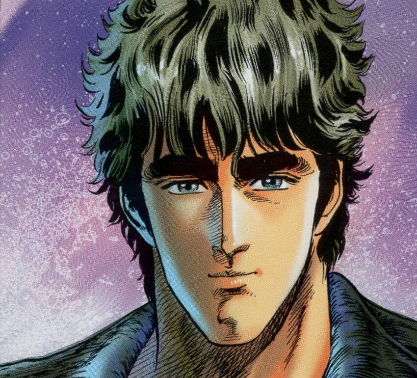 black_hair blue_eyes hokuto_no_ken jacket kenshiro martial_arts smile tagme