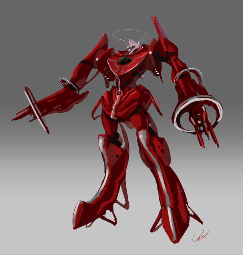 densetsu_kyojin_ideon gradient_background highres ideon mecha mecha_focus redesign robot simple_background solo super_robot tagme umeno_ryuuji