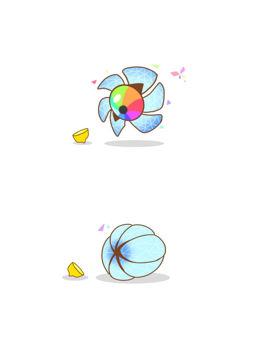 digimon floating food fruit highres lemon meme shadow spiral_(digimon) spiral_origin