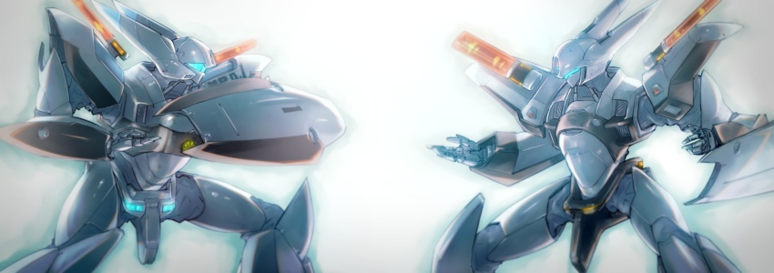av-xo_type_zero fighting_stance highres holding holding_shield kidou_keisatsu_patlabor light mecha no_humans open_hand police robot science_fiction shield tamago_tomato visor white_background