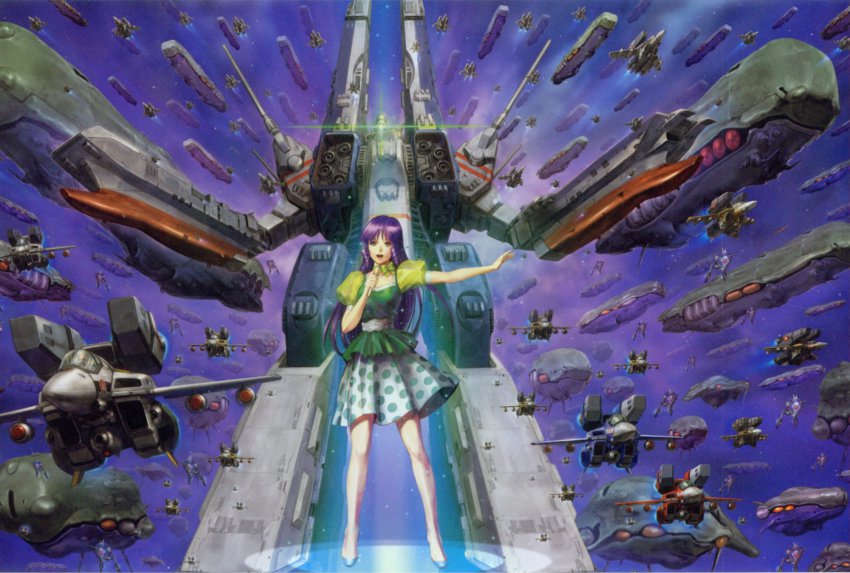 1980s_(style) alien choujikuu_yousai_macross dress epic esbeliben fleet floating highres ichijou_hikaru jenius_maximilian jenius_milia lynn_minmay macross mecha meltrandi microphone missile non-humanoid_robot non-web_source nupetiet-vergnitzs official_art oldschool queadol-magdomilla quiltra-queleual realistic regult retro_artstyle robot scan sdf-1 space spacecraft storm_attacker thurvel-salan u.n._spacy vf-1 vf-1_super vf-1a vf-1j vf-1s walker_(robot) war zentradi
