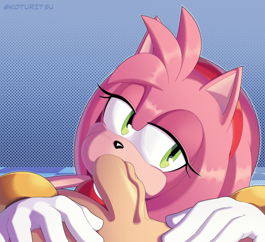1girl absurdres amy_rose highres koturitsu oral sex sonic_(series) tagme