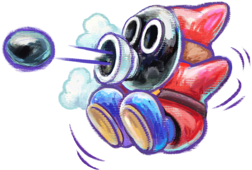 1boy black_mask blue_boots boots cannonball highres hood hoodie mario_(series) nintendo official_art red_hoodie simple_background snifit solo transparent_background yoshi&#039;s_new_island
