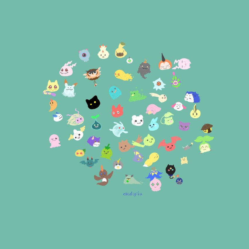 algomon algomon_baby_i bomb bombmon bommon botamon bubbmon choromon cocomon cotsucomon digimon digimon_(creature) dodomon dokimon dragon explosive fufumon fusamon gurimon highres hopmon horns jyarimon keemon koromon kuramon leafmon looking_at_viewer mochimon mokumon nyaromon nyokimon one_eye_closed pafumon paomon petitmon pickmon pinamon pipimon pitchmon plant popomon poyomon pukamon punimon pupumon pusumon puttimon puyoyomon pyocomon pyonmon relemon sakumon smile sunamon tanemon tokomon tunomon upamon wings wink yukimibotamon yuramon zerimon