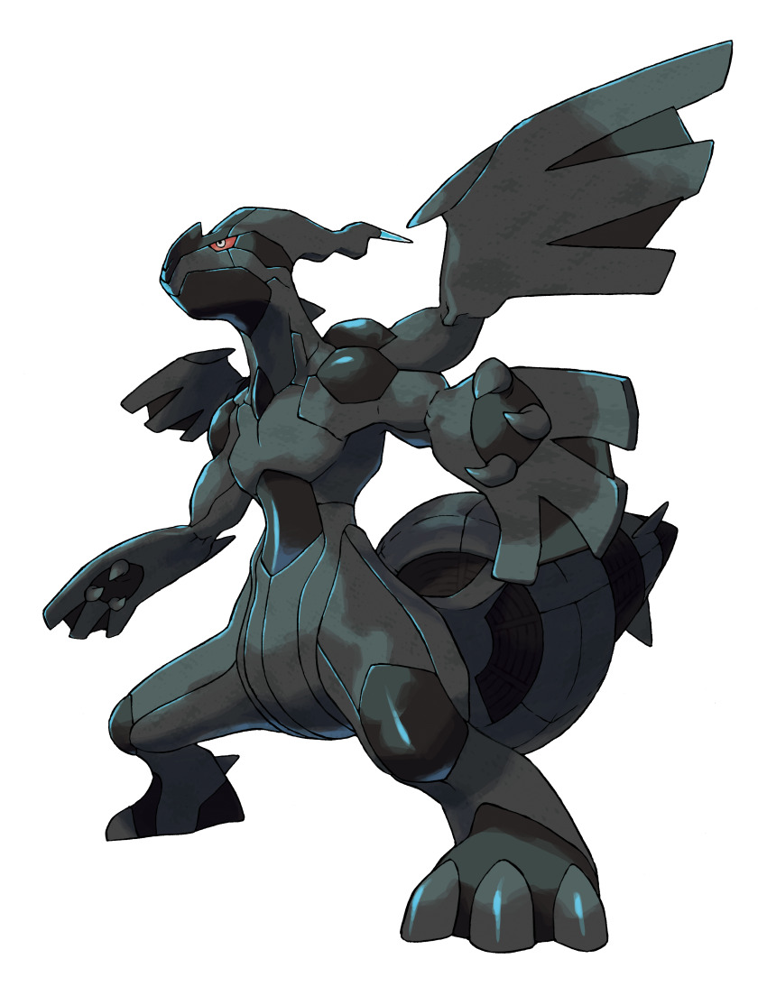 absurdres animal_focus artist_request claws closed_mouth colored_sclera dragon dragon_wings full_body gen_5_pokemon highres legendary_pokemon nintendo no_humans official_art pokemon pokemon_(creature) pokemon_bw pokemon_focus red_sclera solo standing third-party_source transparent_background white_eyes wings zekrom