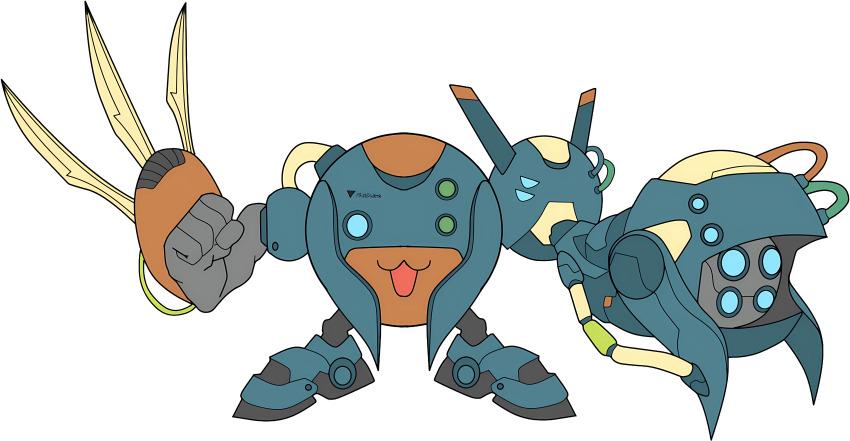 absurdres cannon claws cyborg digimon digimon_(creature) highres metalmamemon metalmamemon_x-antibody open_mouth solo