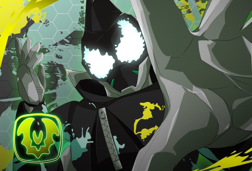 1boy armor bat_(animal) bat_genome black_armor black_wings cropped_legs dark_foreground gloves horns kamen_rider kamen_rider_evil kamen_rider_revice male_focus miyabi_(037) rider_belt shadow silver_gloves single_horn splatter splatter_print stamp_mark standing sword thighs tokusatsu two_sidriver upper_body villain_pose weapon wings