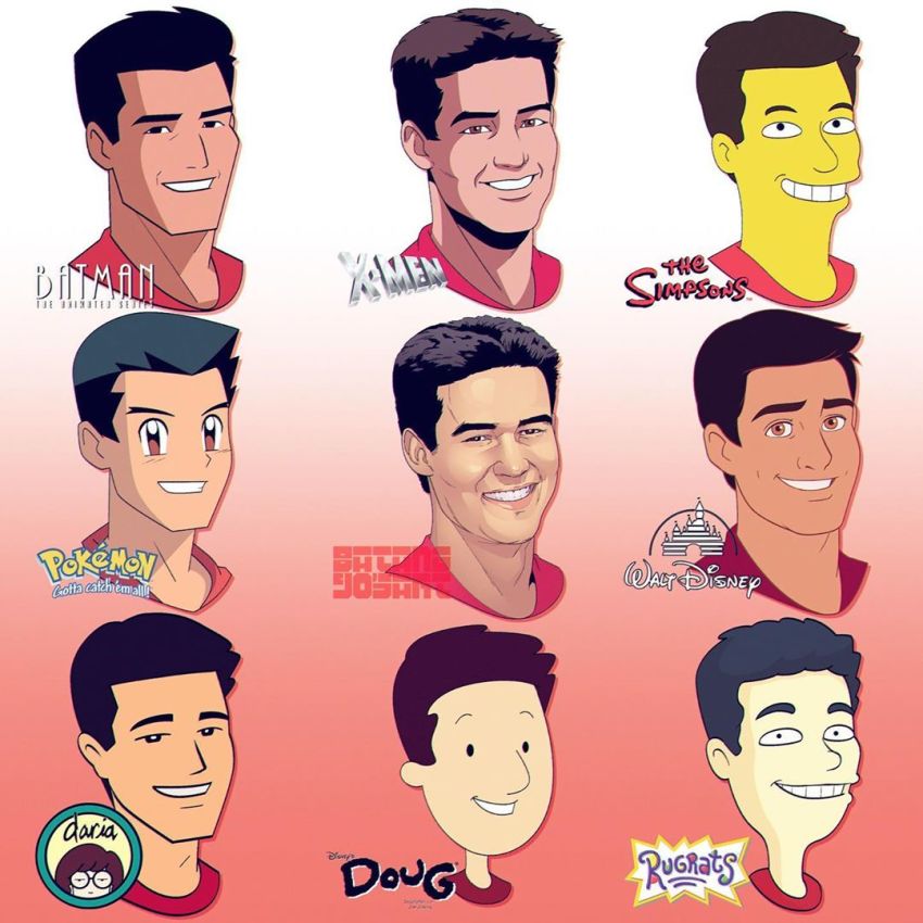 1990s_(style) 1boy artist_name batang_90s_art batman_(series) black_hair brown_eyes dc_comics disney grin jason_lee_scott marvel mighty_morphin_power_rangers mighty_morphin_red_ranger nintendo pokemon power_rangers retro_artstyle smile tagme the_simpsons tyranno_ranger x-men