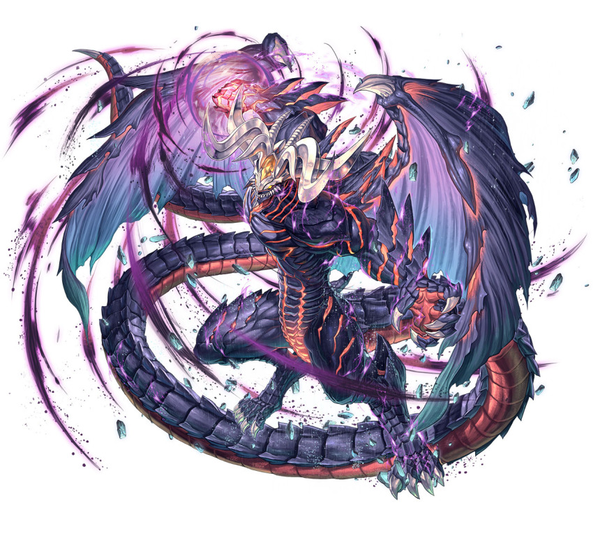 1other demon_horns demon_wings fire_emblem fire_emblem:_the_sacred_stones fire_emblem_heroes fomortiis_(fire_emblem) forehead_jewel glowing_fist horns incoming_attack izuka_daisuke nintendo official_art purple_scales sharp_teeth solo tail teeth tongue tongue_out wings yellow_eyes