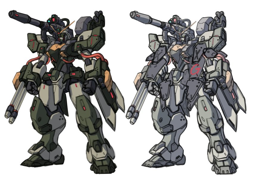 absurdres cable clenched_hands command_gundam fusion g_gundam god_gundam green_eyes gundam haganef highres mecha no_humans robot science_fiction sd_command_chronicles sd_gundam shoulder_cannon sketch v-fin