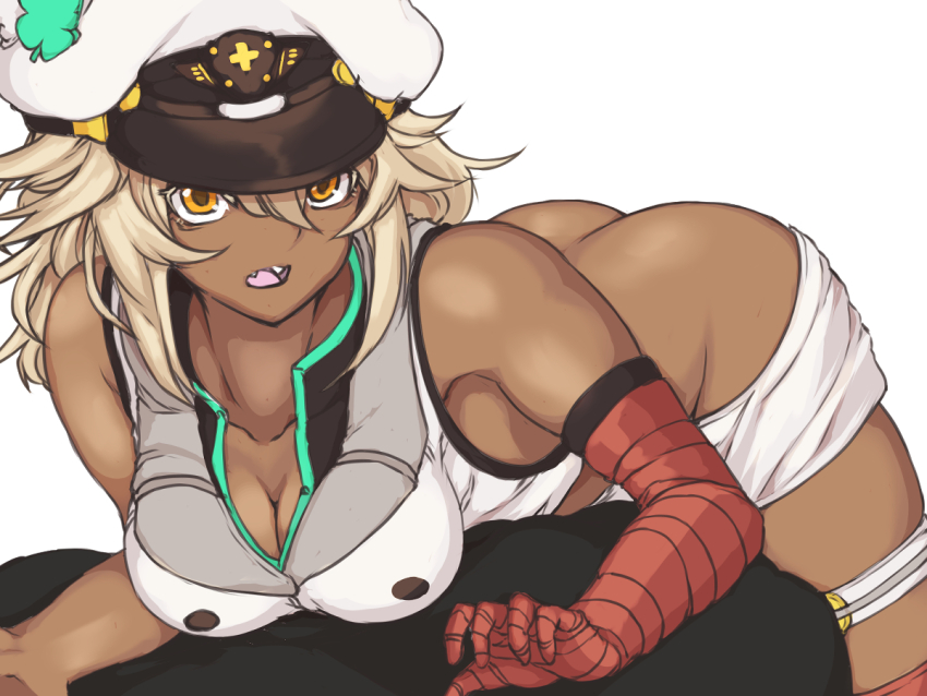 1girl artist_request ass butt_crack dark-skinned_female dark_skin guilty_gear ramlethal_valentine tagme