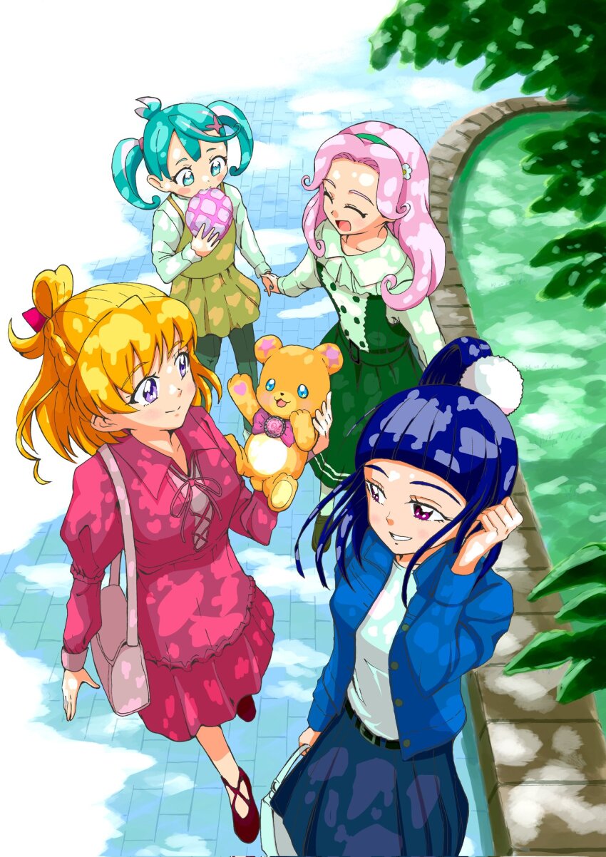 asahina_mirai hanami_kotoha highres hisui_(precure) izayoi_liko kagekaku mahou_girls_precure! mahou_girls_precure!!_mirai_days precure