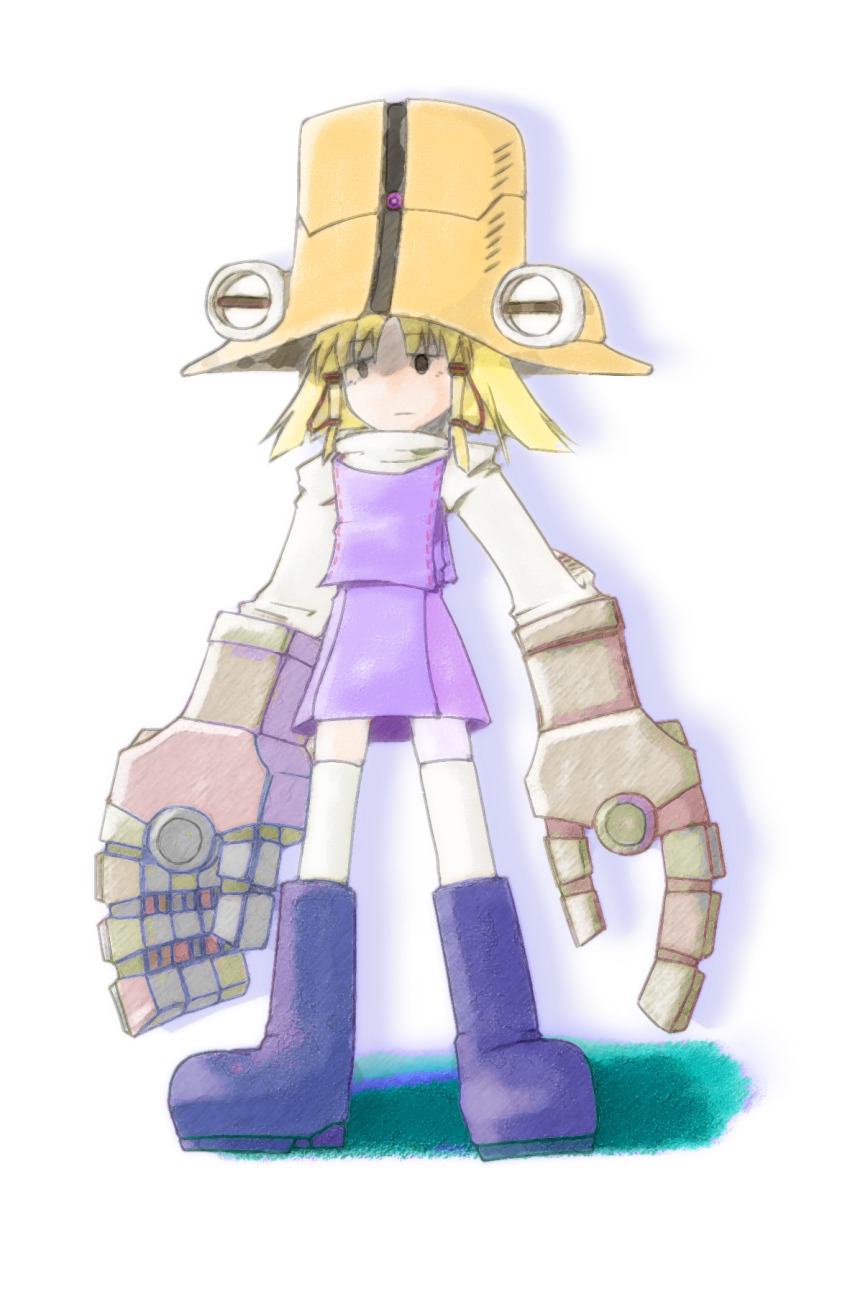 1girl cherno_alpha cherno_alpha_(cosplay) cosplay crossover highres jaeger_(pacific_rim) legendary_pictures mecha mechanical_arms moriya_suwako pacific_rim pan_pacific_defense_corps robot roll_of_nickels_(pacific_rim) tokimasa touhou