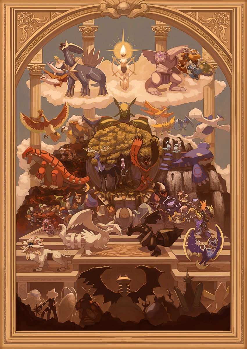 alternate_form arceus articuno azelf buzzwole celebi celesteela cloud cobalion cresselia darkrai deoxys deoxys_(normal) dialga diancie entei everyone floating flying gen_1_pokemon gen_2_pokemon gen_3_pokemon gen_4_pokemon gen_5_pokemon gen_6_pokemon gen_7_pokemon genesect groudon guzzlord heatran highres ho-oh hoopa hoopa_(unbound) horns jirachi kartana keldeo keldeo_(ordinary) kyogre landorus landorus_(incarnate) latias latios legendary_pokemon lugia lunala lurs_(lursland) manaphy meloetta meloetta_(aria) meloetta_(pirouette) mesprit mew_(pokemon) moltres mountain mythical_pokemon nihilego nintendo palkia pheromosa phione pillar pokemon pokemon_(creature) raikou rayquaza regice regirock registeel reshiram shaymin shaymin_(sky) sky solgaleo suicune tapu_bulu tapu_fini tapu_koko tapu_lele terrakion thundurus thundurus_(incarnate) tornadus tornadus_(incarnate) tree ultra_beast uxie victini virizion volcanion wings xerneas xurkitree yveltal zapdos zekrom