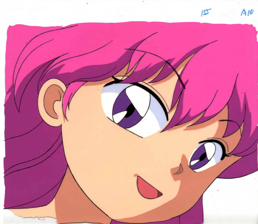 1990s_(style) akazukin_chacha head marin_(marine-sky-earth) pink_hair retro_artstyle tagme