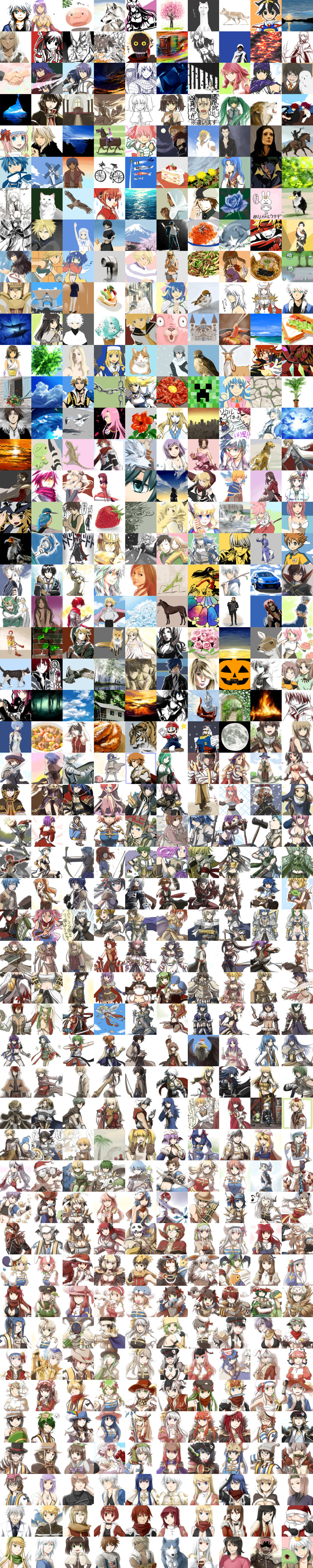 6+boys 6+girls absurdres acolyte_(ragnarok_online) alchemist_(ragnarok_online) alpaca alphoccio_basil amistr_(ragnarok_online) ano_hi_mita_hana_no_namae_wo_bokutachi_wa_mada_shiranai. arch_bishop_(ragnarok_online) arche_klein archer_(ragnarok_online) arm_up armeyer_dinze arrow_through_apple assassin_(ragnarok_online) assassin_cross_(ragnarok_online) ayanami_rei bard_(ragnarok_online) beach beard bird bishoujo_senshi_sailor_moon black_hair black_rock_shooter black_rock_shooter_(character) black_shirt blacksmith_(ragnarok_online) blonde_hair blouse blue_bird blue_eyes blue_flower blue_hair blue_ribbon blue_sky border_collie bridget_(guilty_gear) brown_eyes brown_hair cake castle cat cave cecil_damon celia_alde chain champion_(ragnarok_online) character_request chen_lio chopsticks christmas church city closed_mouth cloud cloud_strife clown_(ragnarok_online) code_geass commentary_request common_kingfisher compilation cooking copyright_request cowboy cowboy_bebop cowboy_western crab creator_(ragnarok_online) creeper crown crusader_(ragnarok_online) curly_sue dancer_(ragnarok_online) deer demon_girl dog dolphin dragon_quest dragon_quest_iv dragon_quest_v dress driving drops_(ragnarok_online) duo_maxwell eagle egnigem_cenia eremes_guile erica_fontaine errende_ebecee eurasian_tree_sparrow expressionless facial_hair falcon fetch filir_(ragnarok_online) final_fantasy final_fantasy_ix final_fantasy_vii final_fantasy_x flamel_emure flandre_scarlet flower food fox frisbee frown fruit full_body full_moon geisha genetic_(ragnarok_online) gertie_wie green_eyes green_hair grey_hair grilling guilty_gear guilty_gear_xx gundam gundam_wing gunslinger_(ragnarok_online) gypsy_(ragnarok_online) hair_between_eyes hakurei_reimu handshake haribote_elegy harry_potter harry_potter_(series) hat hatsune_miku hedwig heero_yuy hero_(dq4) hero_(dq5) hibiscus high_priest_(ragnarok_online) high_wizard_(ragnarok_online) highres honma_meiko horse howard_alt-eisen howl_(howl_no_ugoku_shiro) howl_no_ugoku_shiro hunter_(ragnarok_online) hunter_x_hunter ice_cream ikusabe_wataru inazuma_eleven_(series) inazuma_eleven_go instrument japan_world_cup jean_pierre_polnareff jewelry jojo_no_kimyou_na_bouken jojo_pose kaburagi_t._kotetsu kafra_uniform kagamine_len kaname_madoka kathryne_keyron kavach_icarus killua_zoldyck kingfisher knight_(ragnarok_online) koinobori laurell_weinder lelouch_vi_britannia leopard lina_inverse link lizard long_hair long_image looking_at_viewer lord_knight_(ragnarok_online) mage_(ragnarok_online) mahou_shoujo_madoka_magica mahou_shoujo_madoka_magica_(anime) margaretha_sorin mario mario_(series) mashin_eiyuuden_wataru matsukaze_tenma mcdonald&#039;s mecha mechanical_arms medium_hair mega_man_(series) mega_man_legends_(series) mega_man_volnutt merchant_(ragnarok_online) michael_jackson minecraft minstrel_(ragnarok_online) mistress_of_shelter mobile_suit mobile_suit_gundam monk_(ragnarok_online) mononoke_hime moon mount_fuji multiple_boys multiple_girls narukami_yu naruto naruto_(series) natsuya_(kuttuki) neck_ribbon necklace neon_genesis_evangelion nia_teppelin ninja_(ragnarok_online) nintendo novice_(ragnarok_online) okabe_rintarou open_mouth orange_eyes orange_hair own_hands_together paladin_(ragnarok_online) pavianne_(ragnarok_online) peco_peco persona persona_4 petite_(ragnarok_online) piano plant poporing poring praying_mantis priest_(ragnarok_online) professor_(ragnarok_online) purple_eyes purple_hair ragnarok_online randel_lawrence ranger_(ragnarok_online) real_life red_eyes red_flower red_hair red_scarf ribbon robot rody_roughnight roe rogue_(ragnarok_online) ronald_mcdonald rose royal_guard_(ragnarok_online) rune_knight_(ragnarok_online) rx-78-2_gundam sage_(ragnarok_online) sakura_taisen sakura_taisen_iii sandwich santa_claus santa_hat scarf seyren_windsor shadow_chaser_(ragnarok_online) shirt short_hair shoujo_kakumei_utena sketch sky slayers sleeveless sleeveless_dress smile sniper_(ragnarok_online) snow sorcerer_(ragnarok_online) soul_linker_(ragnarok_online) sparrow spica_parfait spike_spiegel square_enix stahn_aileron stalker_(ragnarok_online) star_gladiator_(ragnarok_online) steins;gate strawberry succubus_(ragnarok_online) sunflower super_novice_(ragnarok_online) super_smash_bros. sura_(ragnarok_online) swordsman_(ragnarok_online) taekwon_(ragnarok_online) tales_of_(series) tales_of_destiny tales_of_phantasia tall_image tengen_toppa_gurren_lagann tenjou_utena the_legend_of_zelda tidus tiger_&amp;_bunny tokyo_big_sight tomoe_mami touhou trap tree trentini tsukino_usagi ultra_series ultraman ultraman_(1st_series) ultraseven ultraseven_(series) uzumaki_naruto vocaloid wanderer_(ragnarok_online) warlock_(ragnarok_online) water water_drop waving western white_background white_cat white_dress white_hair whitesmith_(ragnarok_online) wickebine_tres wild_arms wild_arms_1 windmill windsock wizard_(ragnarok_online) wizarding_world wolf yakul yellow_eyes