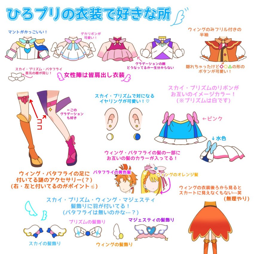 2v_iil3 cure_butterfly cure_majesty cure_prism cure_sky cure_wing highres hirogaru_sky!_precure precure
