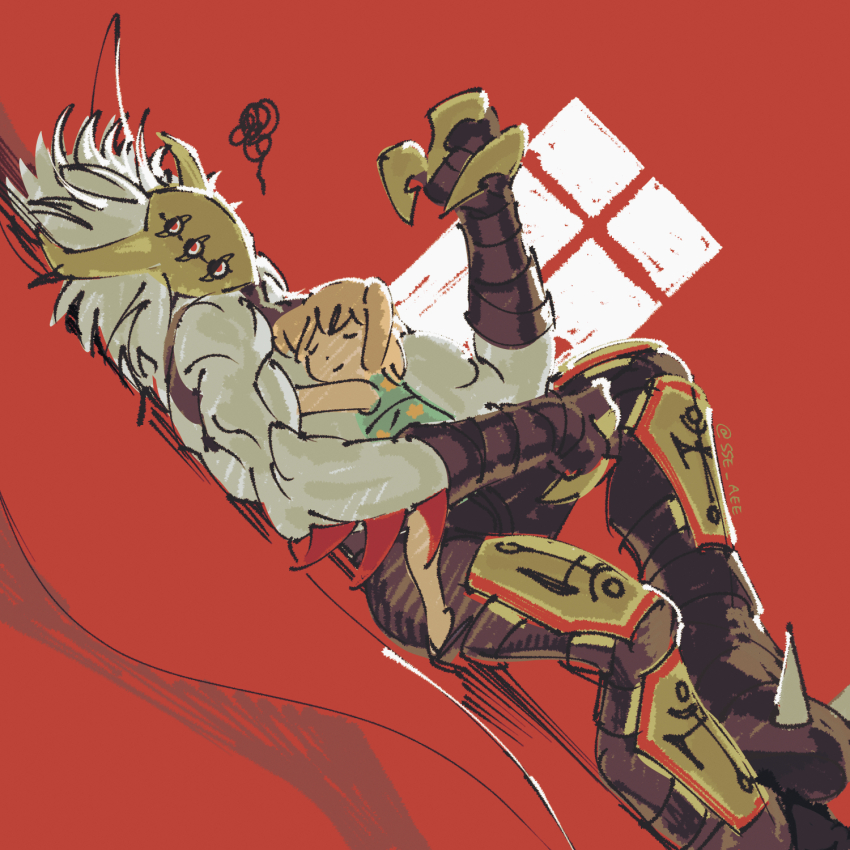 annoyed digimon digimon_(creature) happy highres mask neodevimon sleeping smile