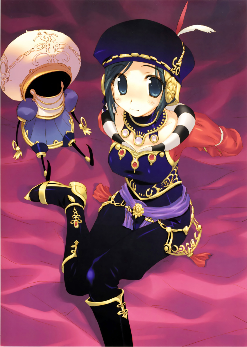 00s absurdres amazuyu_tatsuki detached_collar final_fantasy final_fantasy_xi green_eyes hat highres hume puppet puppetmaster short_hair solo