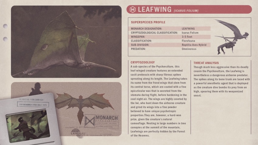 animal army assault_rifle battle camouflage character_profile colt&#039;s_manufacturing_company concept_art conspiracy diagram gas gas_mask gun highres king_kong_(series) kong:_skull_island landsat leafwing legendary_pictures long_gun m16 machine_gun mask military monarch_(monsterverse) monster monsterverse nature official_art plant promotional_art realistic report rifle science sketch soldier sword united_states_army viral_marketing weapon wings zachary_berger