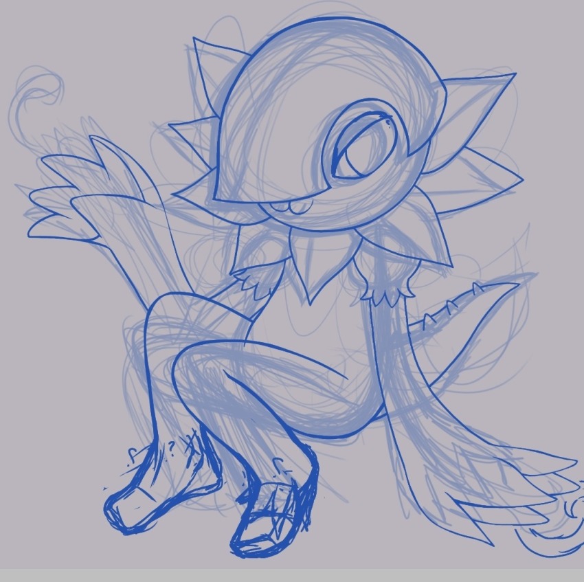 digimon digimon_(creature) floramon looking_at_viewer sitting solo tail