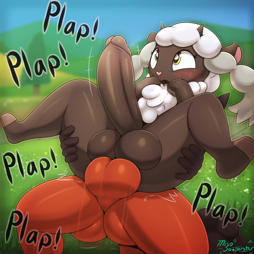 2boys absurdres anal animal animal_ears ass ass_grab blush bouncing bouncing_ass bouncing_testicles butt_crack carrying colored_skin completely_nude curvy deep_penetration erection faceless faceless_male furry furry_male gen_8_pokemon grabbing_another&#039;s_leg grass highres horns huge_ass huge_penis huge_testicles interspecies large_penis large_testicles legs legs_apart lifting_another&#039;s_clothes looking_at_penis looking_up male_penetrated miso_souperstar moaning motion_lines multicolored_skin multiple_boys nintendo nude open_mouth outdoors penis pokemon pokemon_(creature) rough_sex sex sheep sheep_ears sheep_horns sound_effects standing standing_sex testicles testicles_deep testicles_outside thick_thighs thigh_grab thighs trap two-tone_skin uncensored video_game wide_hips wool wooloo yaoi yellow_eyes
