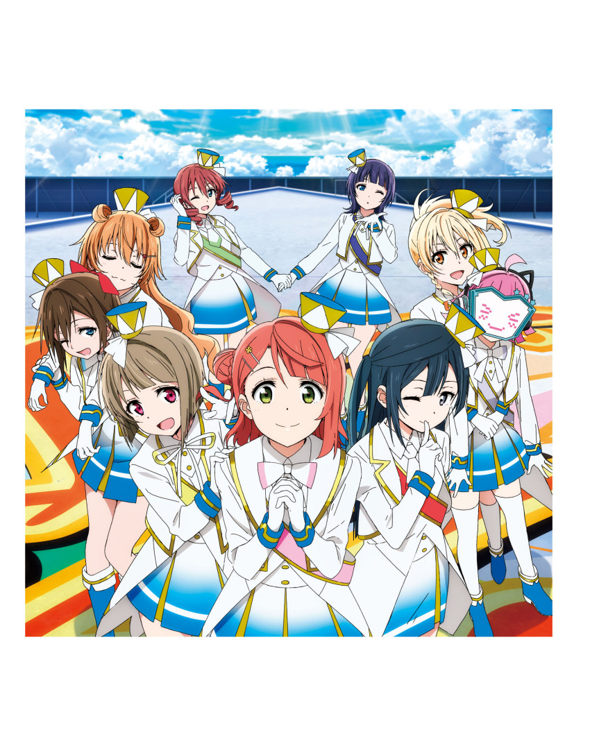 6+girls artbook asaka_karin asymmetrical_hair black_hair blonde_hair blue_eyes blunt_bangs bow braid braided_bun brown_hair emma_verde gloves grey_eyes grey_hair hair_bun hair_ornament hat highres jacket konoe_kanata long_hair love_live! love_live!_nijigasaki_high_school_idol_club medium_hair miyashita_ai multiple_girls nakasu_kasumi nijiiro_passions!_(love_live!) non-web_source official_art one_eye_closed orange_eyes osaka_shizuku pink_eyes pink_hair purple_hair short_hair single_side_bun skirt standing swept_bangs tennoji_rina thighhighs twintails uehara_ayumu white_bow white_jacket yellow_eyes yuki_setsuna
