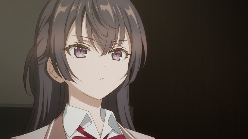 1girl anime_screenshot black_hair blazer bow bowtie closed_mouth collared_shirt grey_jacket jacket lapels notched_lapels official_art purple_eyes red_bow red_bowtie school_uniform seiren_academy_school_uniform shirt solo suou_yuki tokidoki_bosotto_roshia-go_de_dereru_tonari_no_alya-san white_shirt wing_collar