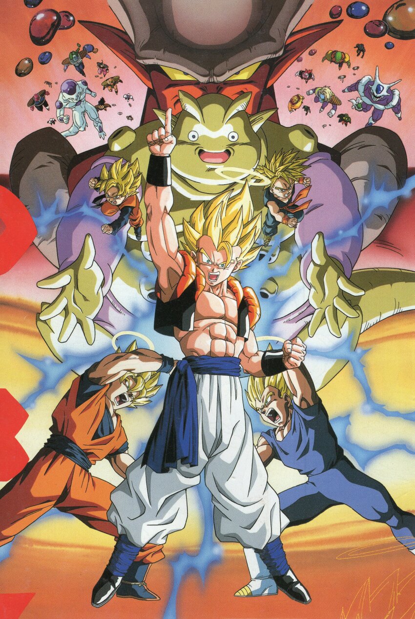 6+boys absurdres arm_up black_hair blonde_hair blue_pants blue_tank_top bracer brothers character_request child clenched_hand clenched_hands colored_sclera colored_skin cooler_(dragon_ball) cooler_(fifth_form)_(dragon_ball) daiz_(dragon_ball) dodoria dougi dr._wheelo dragon_ball dragonball_z dual_persona ebifurya_(dragon_ball) father_and_son fighting_stance final_form_frieza floating_clothes flying frieza fusion_dance gogeta green_eyes halo highres janemba looking_at_viewer male_focus medamatcha metamoran_vest misokatsun movie_poster multiple_boys muscular muscular_male nappa official_art open_mouth orange_dougi pants parent_and_child pointing pointing_up pointy_ears raditz red_skin saiyan_armor salza scan short_hair siblings slug_(dragon_ball) son_goku son_goten spiked_hair super_saiyan tank_top third-party_source trunks_(dragon_ball) vegeta white_pants widow&#039;s_peak yamamuro_tadayoshi yellow_sclera yellow_skin zarbon