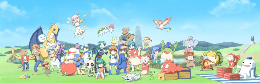arle_nadja banshee_trio baromett cait_sith_(final_fantasy) carbuncle_(puyopuyo) cockatrice_(puyopuyo) compile draco_centauros dragon_(puyopuyo) fufufu harpy_(puyopuyo) highres incubus_(puyopuyo) lycanthrope madou_monogatari mamono mini_zombie minotaur momomo_(puyopuyo) multiple_boys mummy_(puyopuyo) nasu_grave nohoho_(puyopuyo) nomi_(puyopuyo) owlbear pakista panotty parara puyopuyo rulue_(puyopuyo) samurai_mole sasori_man satan_(puyopuyo) schezo_wegey scylla_(puyopuyo) serilly_(puyopuyo) skeleton_t suketoudara_(puyopuyo) sukiyapodes taur will-o-wisp witch_(puyopuyo) zo-daimaoh zombie_(puyopuyo)