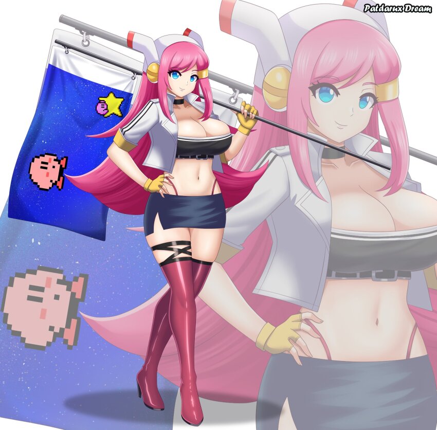 1girl breasts kirby_air_ride kirby_air_riders large_breasts patdarux race_queen susie_(kirby)