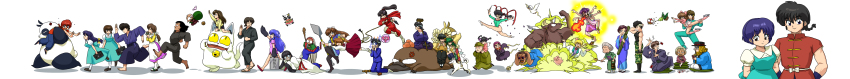 6+boys 6+girls absurdres bandana bird black_hair blonde_hair blue_eyes blue_hair bomb broom brown_eyes brown_hair bucket card cologne_(ranma_1/2) couple crossdressing daimonji_sentaro dog duck earrings elephant everyone explosion explosive father_and_daughter father_and_son fire flower flying gambling_king genderswap genderswap_(mtf) gosunkugi_hikaru grey_hair hair_ornament happosai hat headband hibiki_ryouga highres jewelry jusenkyo_guide jusenkyou_guide katsunishiki konatsu_(ranma_1/2) kumon_ryu kunai kunou_kocho kunou_kodachi kunou_tatewaki kuonji_ukyou kurenai_tsubasa ladle leotard long_image maomolin mousse_(ranma_1/2) extra_arms multi_limb multiple_boys multiple_girls multiple_heads ninja ninomiya_hinako oni ono_kin ono_tofu panda panda_scribble panties pantyhose_taro picolet_chardin_ii pig plant platypus plum_(ranma_1/2) ranma-chan ranma_1/2 red_hair ribbon rose rouge_(ranma_1/2) sanzenin_mikado saotome_genma saotome_nodoka saotome_ranma sarugakure_sasuke school_uniform serafuku shampoo_(ranma_1/2) shinnosuke shinnosuke_(ranma_1/2) shiratori_azusa shirokuro sunglasses surprised tendou_akane tendou_kasumi tendou_nabiki tendou_souun trap underwear unryuu_akari wanta_(futoshi) weapon wide_image