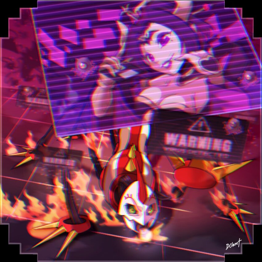 breasts chrysalimon demon demon_girl digimon digimon_(creature) fallen_angel horns infermon kuramon lilithmon mark_of_evil medium_breasts sticker wings