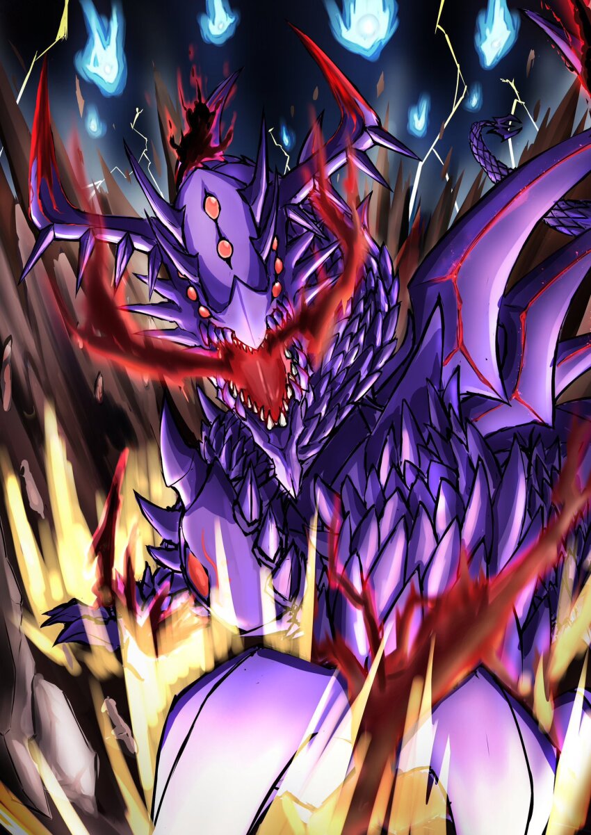 1other digimon digimon_(creature) dragon highres huanglongmon huanglongmon_ruin_mode other_focus solo