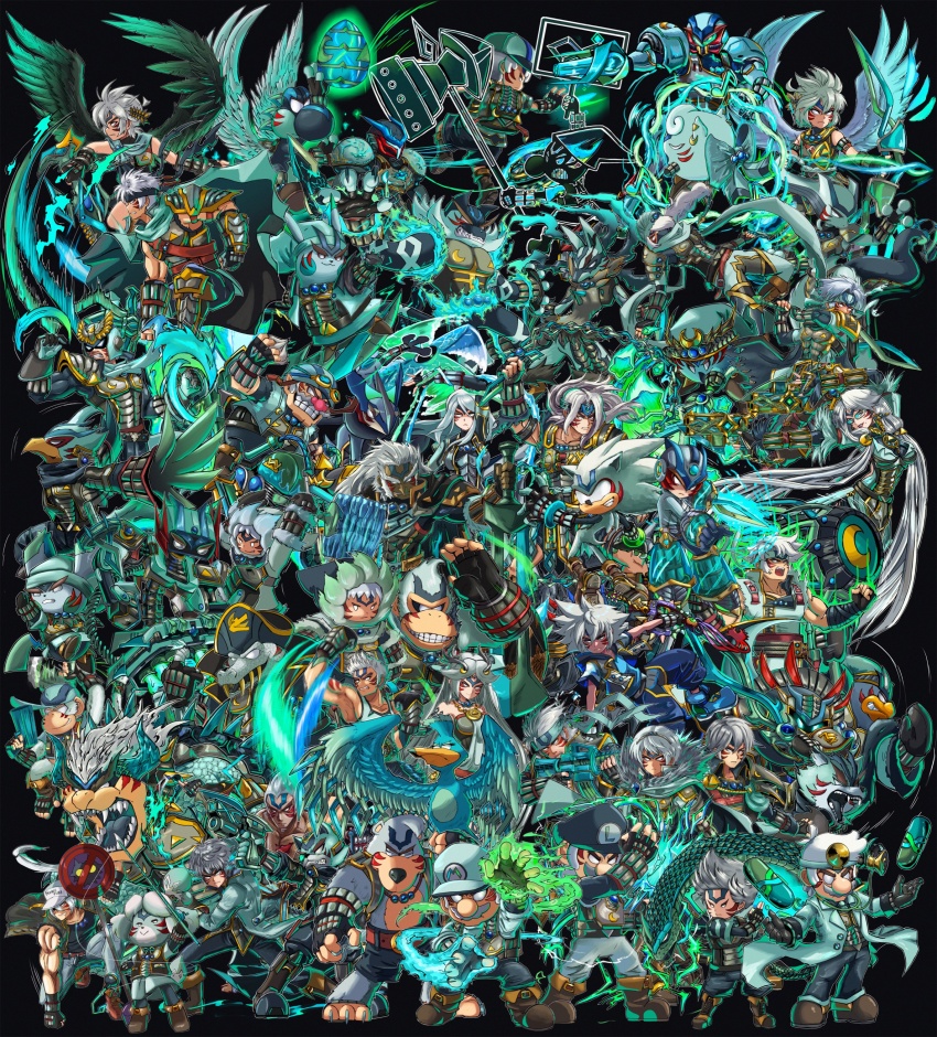 6+boys 6+girls absolutely_everyone absurdres alien alternate_clothes_writing alternate_color alternate_costume alternate_ears alternate_eye_color alternate_footwear alternate_form alternate_fur_color alternate_hair_color alternate_tail alternate_weapon amamiya_ren android angel angel_wings angry animal animal_crossing animal_ears anklet arm_blade arm_cannon armor armored_bodysuit armored_dress armored_gloves armored_legwear arms_at_sides arms_up aura back-to-back banana banana_print bandai_namco bandana banjo-kazooie banjo_(banjo-kazooie) bare_arms bare_shoulders barefoot bayonetta bayonetta_(series) beak bear bear_boy beckoning belt belt_buckle biceps bird bird_boy bird_girl black_background black_gloves black_thighhighs blue_gemstone blue_pants bodysuit boots bow bow_(weapon) bowser boxing_gloves bracelet breasts brown_footwear buckle capcom cape captain_falcon castlevania:_rondo_of_blood castlevania_(series) charm_(object) chest_jewel choker chrom_(fire_emblem) claws clenched_hand clenched_hands closed_eyes clothes_writing commentary corruption crescent crescent_print crocodile crocodile_print crocodilian crossover dark_persona dark_pit dark_samus diddy_kong disney dog dog_girl donkey_kong donkey_kong_(series) donkey_kong_country double_helix dr._mario dr._mario_(game) dragon dress dual_wielding egg energy energy_whip english_commentary english_text everyone evil_grin evil_smile f-zero facial_hair facial_tattoo falco_lombardi family_computer_robot fangs fatal_fury fierce_deity fingerless_gloves fire_emblem fire_emblem:_shadow_dragon_and_the_blade_of_light fire_emblem_awakening firing fishing_rod floating flying food food_print forehead_jewel fox fox_boy fox_mccloud frown fruit fruit_print furry game_&amp;_watch ganondorf garlic gem gen_1_pokemon gen_2_pokemon gen_4_pokemon gen_6_pokemon gen_7_pokemon gloves glowing gorilla gorilla_boy greninja grin gun hal_laboratory hammer hand_on_ground hat hedgehog hedgehog_boy helmet highres holding holding_animal holding_egg holding_fishing_rod holding_food holding_gun holding_hammer holding_knife holding_legs holding_shuriken holding_staff holding_sword holding_weapon holding_whip hyrule_warriors ice ice_climber ike_(fire_emblem) incineroar intelligent_systems isabelle_(animal_crossing) jacket jetpack jewelry jigglypuff jumping kazooie_(banjo-kazooie) keyblade kid_icarus kid_icarus_uprising king_dedede king_k._rool kingdom_hearts kirby kirby&#039;s_dream_land kirby_(series) knee_boots knee_up kneeling knife konami leg_up legendary_pokemon legs letter_print little_mac long_hair looking_at_another looking_at_object looking_at_viewer looking_back looking_down looking_to_the_side lucario lucas_(mother_3) luigi majora_(entity) mario mario_(series) marth_(fire_emblem) mask medium_hair mega_man_(character) mega_man_(classic) mega_man_(series) megami_tensei metal_gear_(series) metroid metroid:_zero_mission metroid_(creature) metroid_prime mewtwo microsoft midriff mishima_kazuya monkey monkey_boy mother_(series) mother_2 mother_3 motor_vehicle motorcycle mouth_mask mr._game_&amp;_watch multiple_boys multiple_girls multiple_persona music musical_note mustache nana_(ice_climber) necklace ness_(mother_2) ninja ninja_mask nintendo no_pupils on_motorcycle on_vehicle open_clothes open_jacket open_mouth outstretched_arms palutena pants parka pauldrons peanut persona persona_5 pichu pikachu pikachu_ears pikachu_tail pill pit_(kid_icarus) pointy_ears pokemon pokemon:_lucario_and_the_mystery_of_mew pokemon_(anime) pokemon_(creature) pokemon_gsc pokemon_rgby pokemon_rse_(anime) pokemon_sm pokemon_tail pokemon_xy ponytail popo_(ice_climber) possessed possession psychic punch-out!! rareware retro_studios richter_belmont riding ridley robot rope_snake roy_(fire_emblem) samus_aran scarf see-through_clothes sega serious sheik shin_guards shin_megami_tensei short_dress short_hair shorts shoulder_armor shuriken sideburns sign simon_belmont singing smile snake snk solid_snake sonic_(series) sonic_the_hedgehog sora_(kingdom_hearts) spinning square_enix staff standing star_(symbol) star_fox star_fox_2 stethoscope stoic_seraphim super_mario_bros._1 super_mario_land_2 super_mario_world super_smash_bros. sword tail tattoo tekken terry_bogard the_legend_of_zelda the_legend_of_zelda:_majora&#039;s_mask the_legend_of_zelda:_ocarina_of_time thick_eyebrows thighhighs thighs toeless_footwear tongue tongue_out triangle triangle_print tunic uppercut very_long_hair wario warioware weapon webbed_feet webbed_hands whip white_eyes white_fur white_hair white_pants white_scarf wings wolf wolf_boy wolf_o&#039;donnell wrist_guards yoshi zero_suit