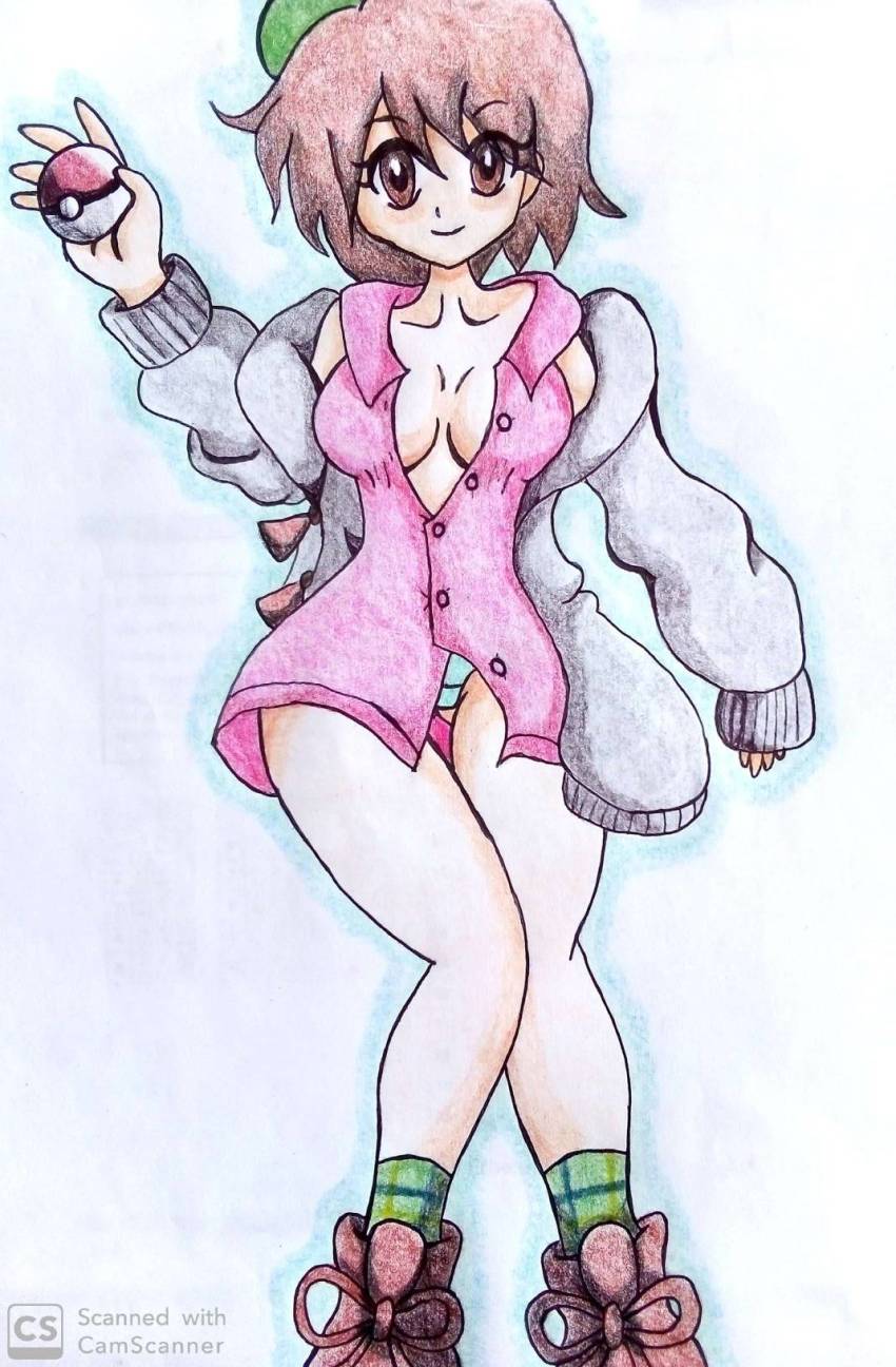 brown_eyes brown_hair doodle gloria_(pokemon) highres lucky-jj nintendo pokemon pokemon_swsh short_hair tagme traditional
