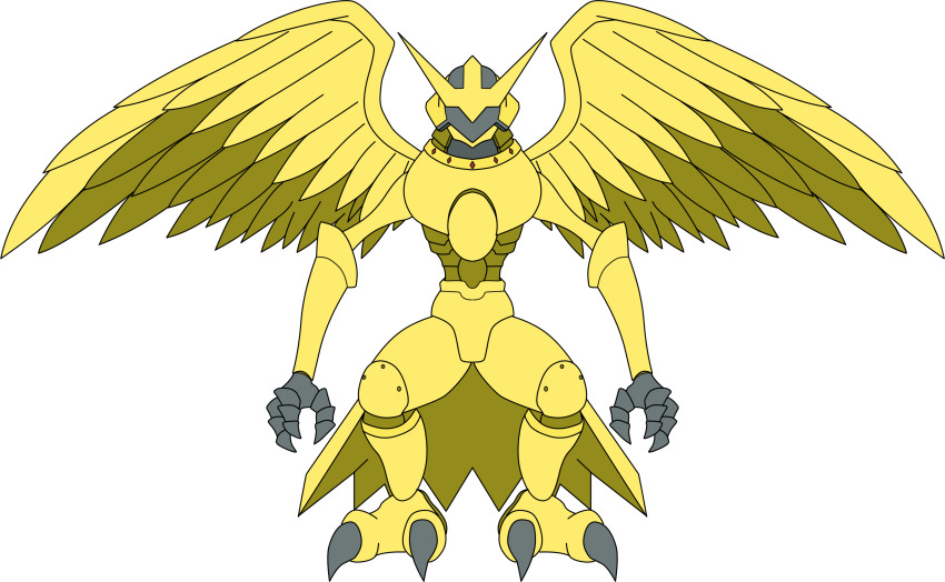 absurdres armor beak claws crossmon digimon digimon_(creature) highres solo transparent_background wings