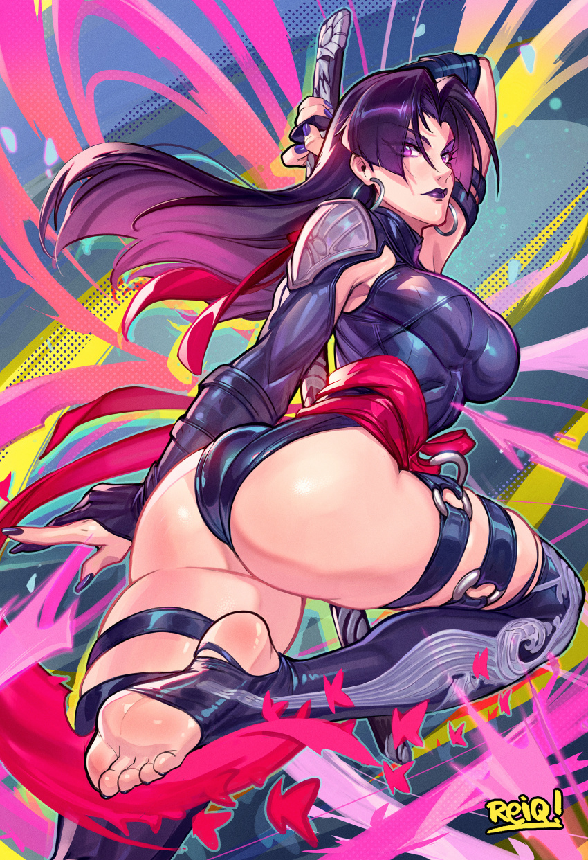 absurdres female highres leotard marvel marvel_rivals psylocke_(marvel_rivals) reiq sword weapon