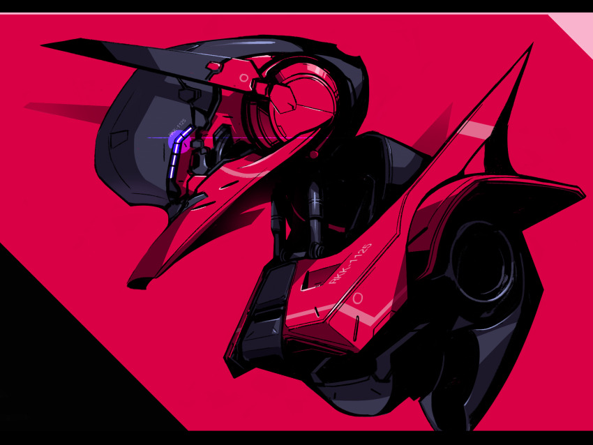 abstract_background armor from_side highres mecha mecha_focus multicolored_background original red_armor robot solo upper_body xkl3001