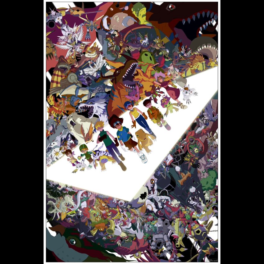 3girls 5boys agumon andromon angemon angewomon anomalocarimon apocalymon atlurkabuterimon atlurkabuterimon_(red) bird birdramon blossomon bug cat centalmon cockatrimon corruption darktyranomon deathmeramon delumon devidramon devimon diablomon digimon digimon_(creature) digimon_adventure digimon_adventure:_bokura_no_war_game digimon_adventure_(movie) digitamamon dokugumon drimogemon elecmon etemon etemon_chaos everyone fantomon floramon flymon gabumon garudamon garurumon gazimon gekomon gennai gerbemon gesomon glasses gomamon gottsumon greymon guardromon hagurumon hangyomon highres holyangemon ikkakumon infermon ishida_yamato izumi_koshiro jyureimon kabuterimon keramon kido_jo kiwimon kuramon kuwagamon ladydevimon leomon lilimon mammon_(digimon) mechanorimon megadramon megaseadramon meramon metaletemon metalgarurumon metalgreymon metalseadramon mojyamon monodramon monzaemon mugendramon multiple_boys multiple_girls mushmon nanimon nanomon numemon omegamon orgemon otamamon pagumon palmon parrotmon patamon picklemon picodevimon piemon pinochimon piyomon plotmon pumpmon raremon redvegimon reptile saberleomon scumon seadramon sharp_teeth shellmon skullgreymon snimon tachikawa_mimi tailmon takaishi_takeru takenouchi_sora tankmon teeth tentomon togemon tonosamagekomon tsumemon tuskmon tyranomon tyumon unimon vademon vegimon venomvamdemon wargreymon warumonzaemon weregarurumon whamon wings wizarmon woodmon yagami_hikari yagami_taichi yukidarumon zudomon