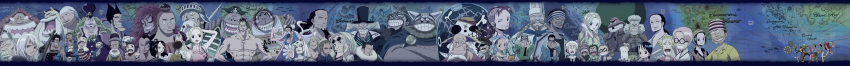 6+boys 6+girls absurdres asia_(one_piece) bellemere bon_clay boodle brogy calgara chimney_(one_piece) chouchou_(one_piece) clover_(one_piece) conis_(one_piece) crew crocus_(one_piece) dalton_(one_piece) dog dorry dr._hiluluk dr._kureha everyone foxy_(one_piece) franky_(one_piece) gaimon gan_fall genzo_(one_piece) giant gin_(one_piece) goggles gonbe hat helmeppo highres iceburg ickram igaram jaguar_d._saul johnny_(one_piece) kaya_(one_piece) koby_(one_piece) kohza kokoro_(one_piece) koushirou_(one_piece) kuina laboon laki_(one_piece) laughing long_image makino_(one_piece) masira mermaid merry_(one_piece) monbran_cricket monbran_norland monkey_d._luffy monster_boy monster_girl montblanc_cricket montblanc_noland montblanc_norland multiple_boys multiple_girls nami_(one_piece) nefertari_cobra nico_olvia nico_robin ninjin_(one_piece) nojiko one_piece pagaya paulie pell piiman pirate professor_clover rabbit red-leg_zeff rope roronoa_zoro sanji_(one_piece) shojo_(one_piece) shu-shu smile straw_hat tamanegi_(one_piece) tattoo tom_(one_piece) tony_tony_chopper usopp whale wide_image wiper woop_slap yosaku_(one_piece) zambai