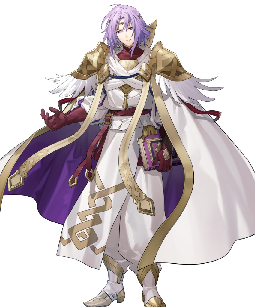1boy fire_emblem fire_emblem:_the_sacred_stones fire_emblem_heroes highres lyon_(fire_emblem) lyon_(resplendent)_(fire_emblem) male_focus nintendo non-web_source official_alternate_costume official_art purple_eyes solo