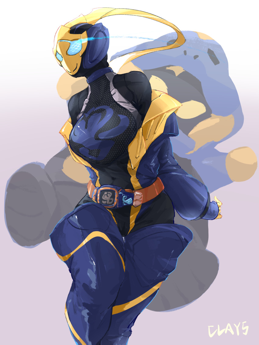 2girls absurdres breasts clays_(clayschan) cobra_(animal) cobra_genome commentary demon demon_girl rider_belt feet floating gloves glowing glowing_eyes highres kamen_rider kamen_rider_jeanne kamen_rider_revice libera_driver lovekov medium_breasts multiple_girls off_shoulder ponytail pouch rider_belt tail tokusatsu vistamp white_background yellow_eyes yellow_gloves