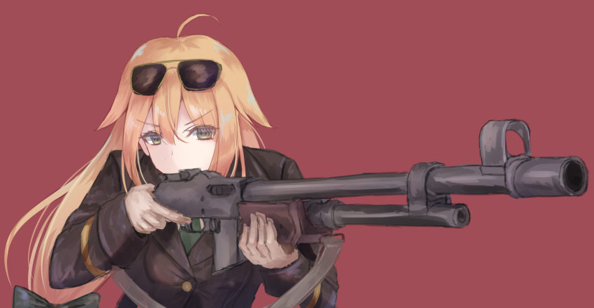 1girl absurdres aiming girls&#039;_frontline gun highres m1918_(girls&#039;_frontline) martinreaction solo twitter weapon