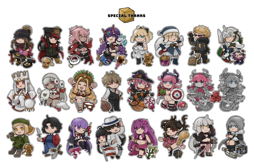 absurdres bb_(fate) bb_(fate/extra) chloe_von_einzbern chloe_von_einzbern_(archer_install) elizabeth_bathory_(fate) elizabeth_bathory_(halloween_caster)_(fate) fate/grand_order fate_(series) graphite_(medium) highres jeanne_d&#039;arc_(fate) jeanne_d&#039;arc_alter_(fate) jeanne_d&#039;arc_alter_(swimsuit_berserker)_(fate) jeanne_d&#039;arc_alter_santa_lily_(fate) keshigomusan1 mash_kyrielight mechanical_pencil millipen_(medium) oda_nobunaga_(fate) oda_nobunaga_(koha-ace) pen_(medium) pencil quetzalcoatl_(fate) quetzalcoatl_(samba/santa)_(fate) sakata_kintoki_(rider)_(fate) traditional_media trait_connection