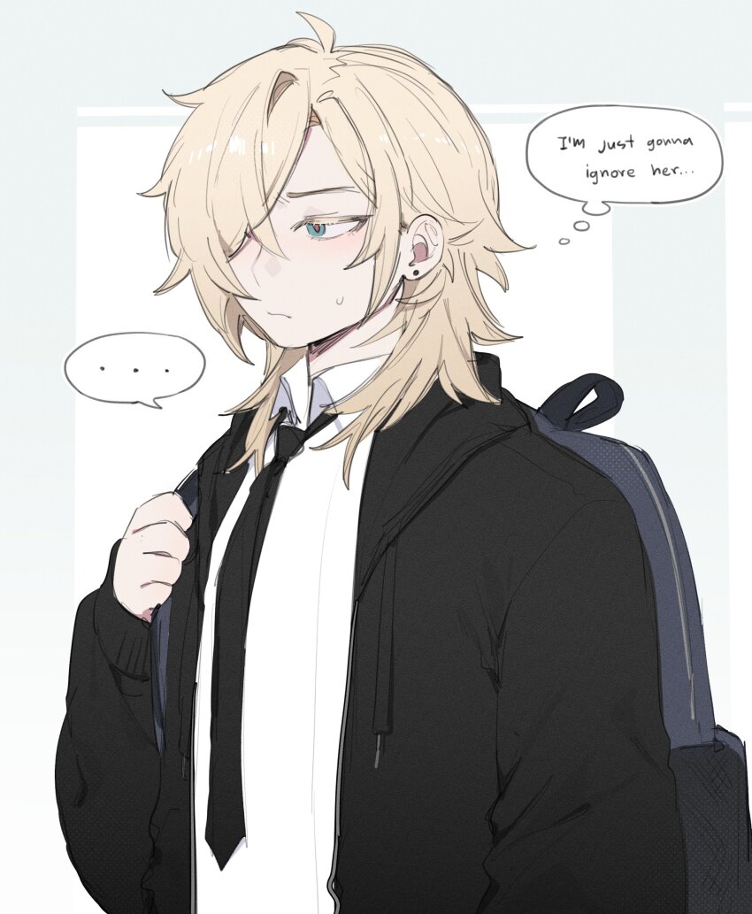 ... 1boy black_jacket black_necktie blue_eyes collared_shirt degrees_of_lewdity english_text hair_over_one_eye highres jacket kai_(drakkai10) necktie open_clothes open_jacket shirt solo speech_bubble thought_bubble upper_body white_shirt whitney_(degrees_of_lewdity) whitney_(male)_(degrees_of_lewdity)